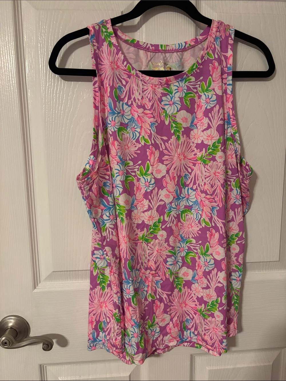 Lilly Pulitzer Pink Purple Floral Tank Top Luxletic